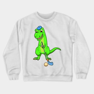 Cartoon dinosaur playing golf - golfer Crewneck Sweatshirt